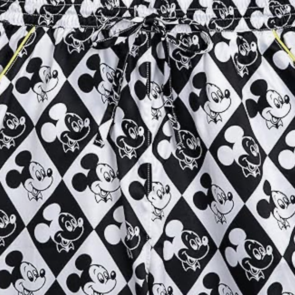 NWT Disney Mickey Mouse Black and White Lounge Pants for Adults - Picture 2 of 4